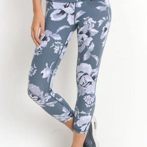 Spring Floral Print Yoga Leggings